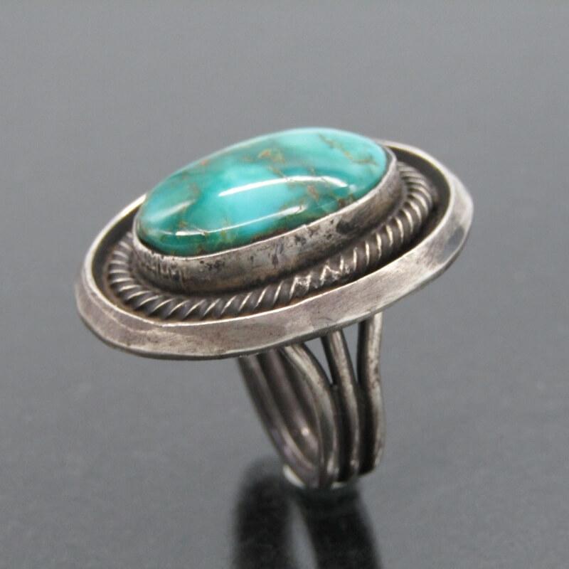 Leon Martinez ナバホ族 リング ターコイズ レオンマルチネス メンズ