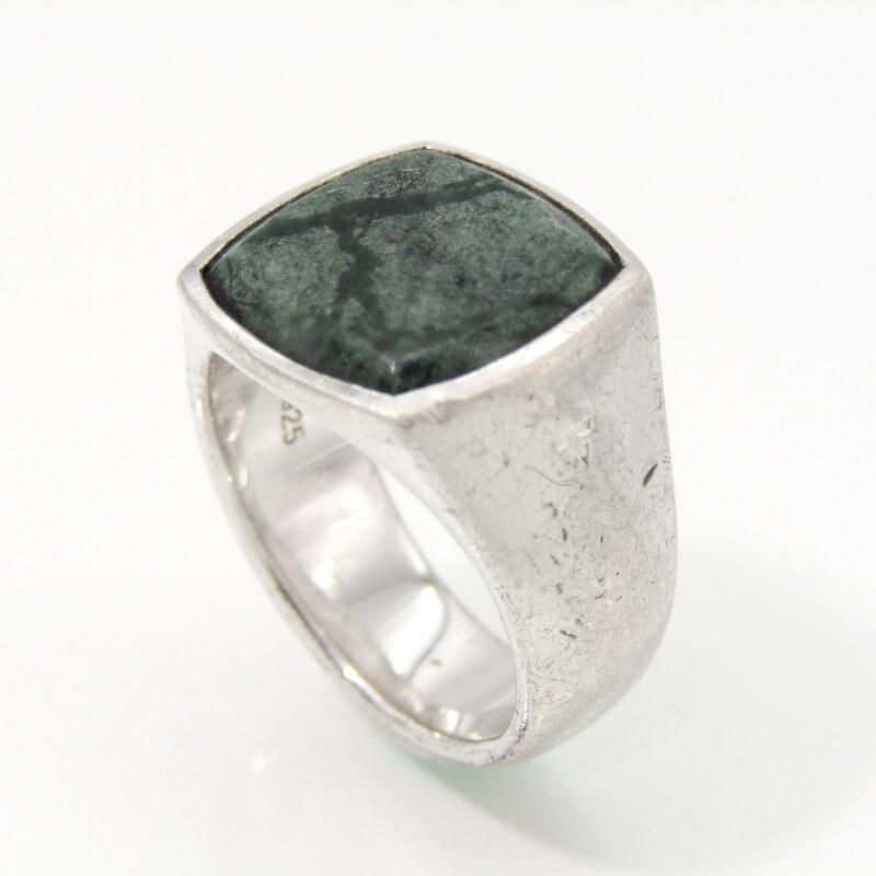 TOM WOOD トムウッド リング Cushion Green Marble Ring #52 TOM WOOD トムウッド リング Cushion Green Marble Ring #52