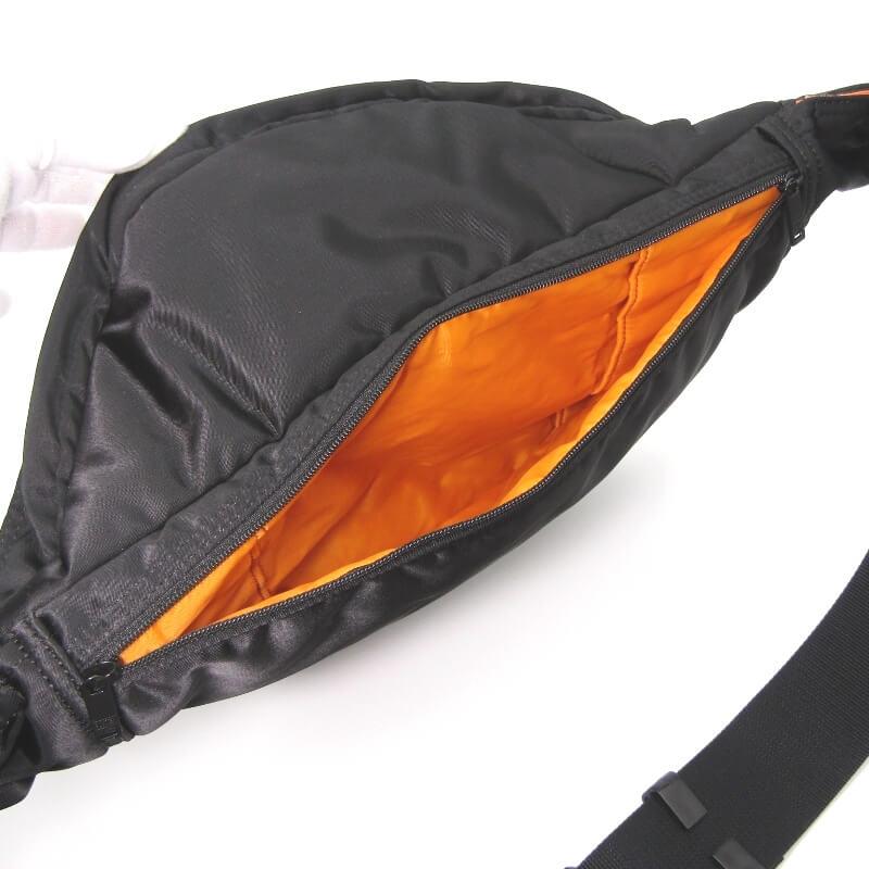 PORTER ポーターウエストポーチショルダーバッグ黒ブラックオレンジ