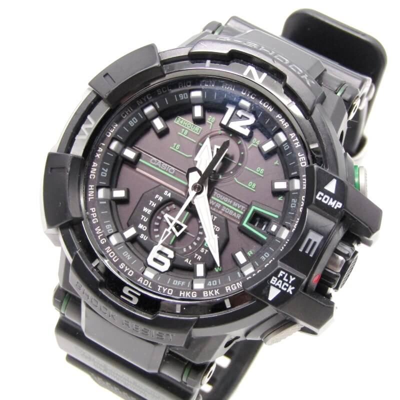 美品 G-SHOCK GW-A1100 1A3JF 電波ソーラ スカイコクピット G-SHOCK 電波 ソーラー 電波時計 ブラック 電波時計 Gショック