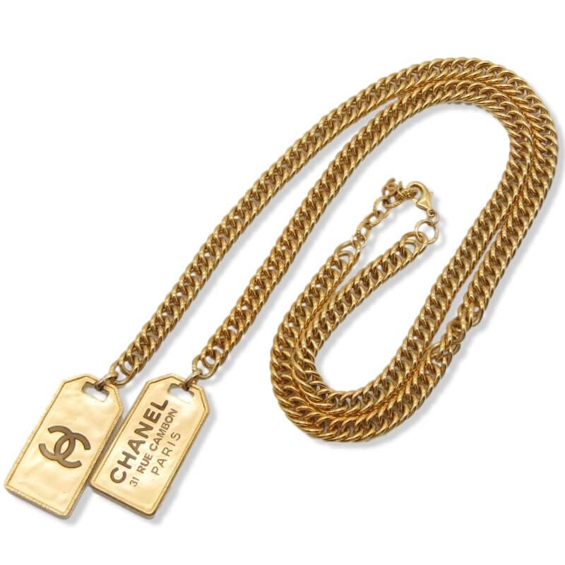 CHANEL シャネル ネックレス カンボンプレート ココマーク CHANEL シャネル ネックレス カンボンプレート ココマーク