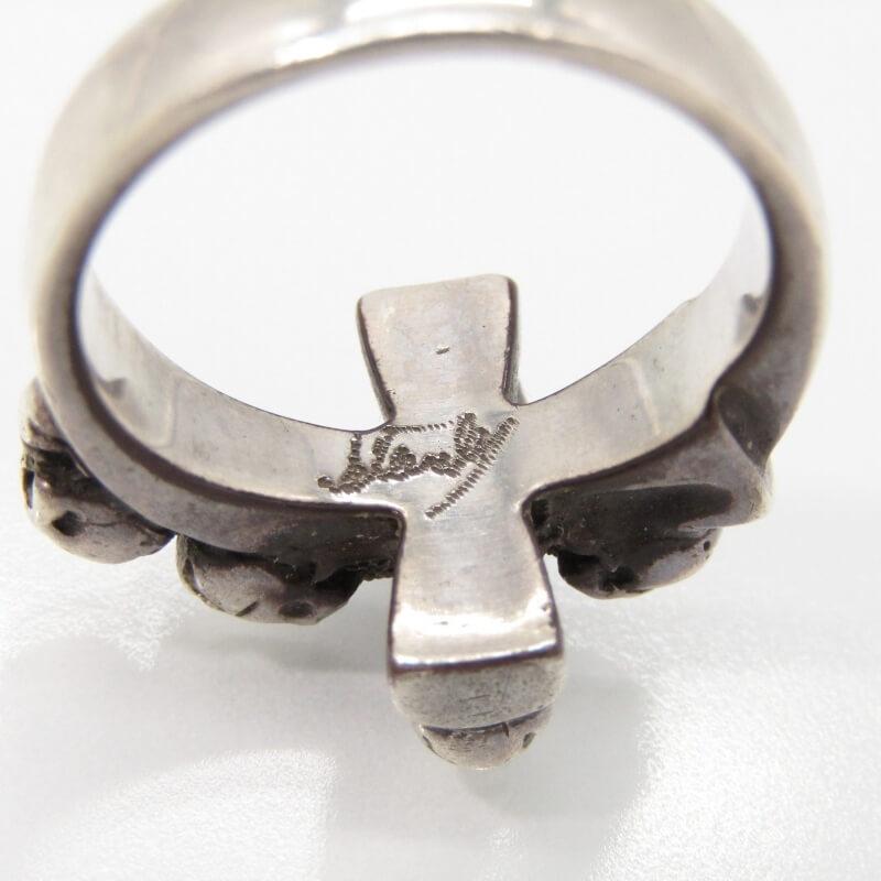 STANLEY GUESS スタンリーゲス リング 5SKULL CROSS RING 5スカル 