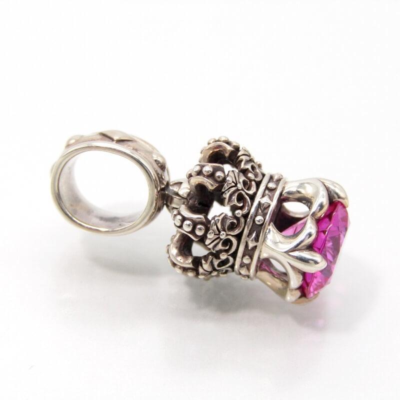 JUSTIN DAVIS 美品 ジャスティンデイビス ペンダント SPJ565 CROWNLET PENDANT クラウンレット ジルコニア ...