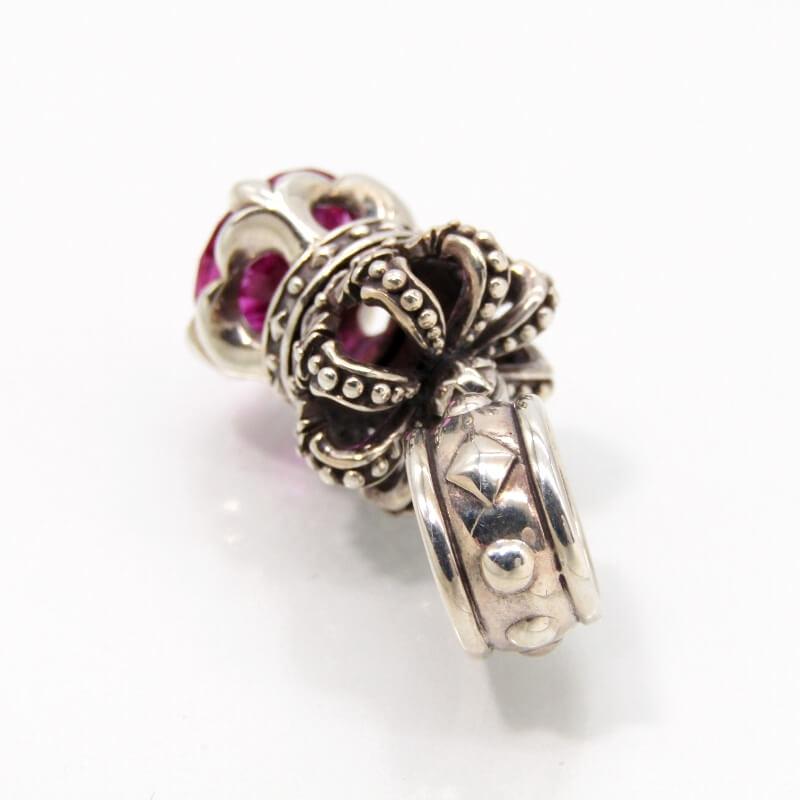 JUSTIN DAVIS 美品 ジャスティンデイビス ペンダント SPJ565 CROWNLET PENDANT クラウンレット ジルコニア ...