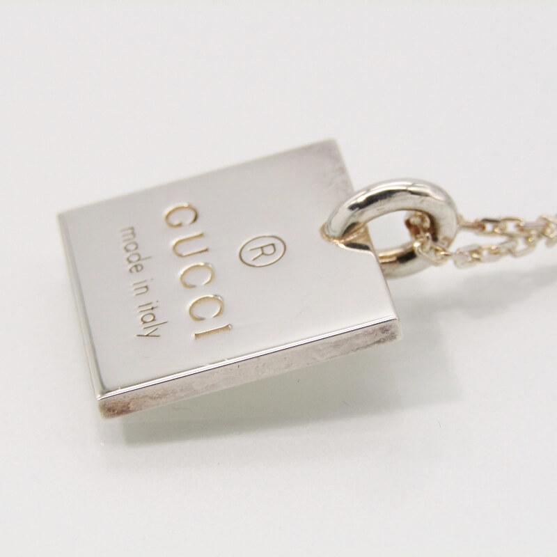 GUCCI グッチ ネックレス 223869 J8400 8106 トレードマーク スクエア