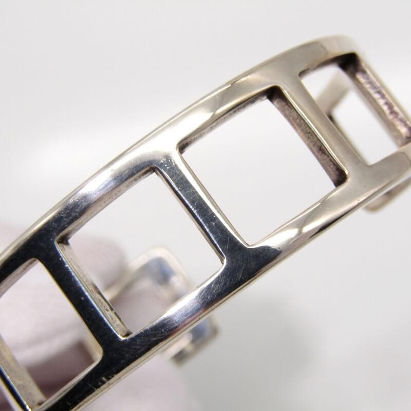 GUCCI グッチ ヴィンテージ オープン スクエア バングル sv925