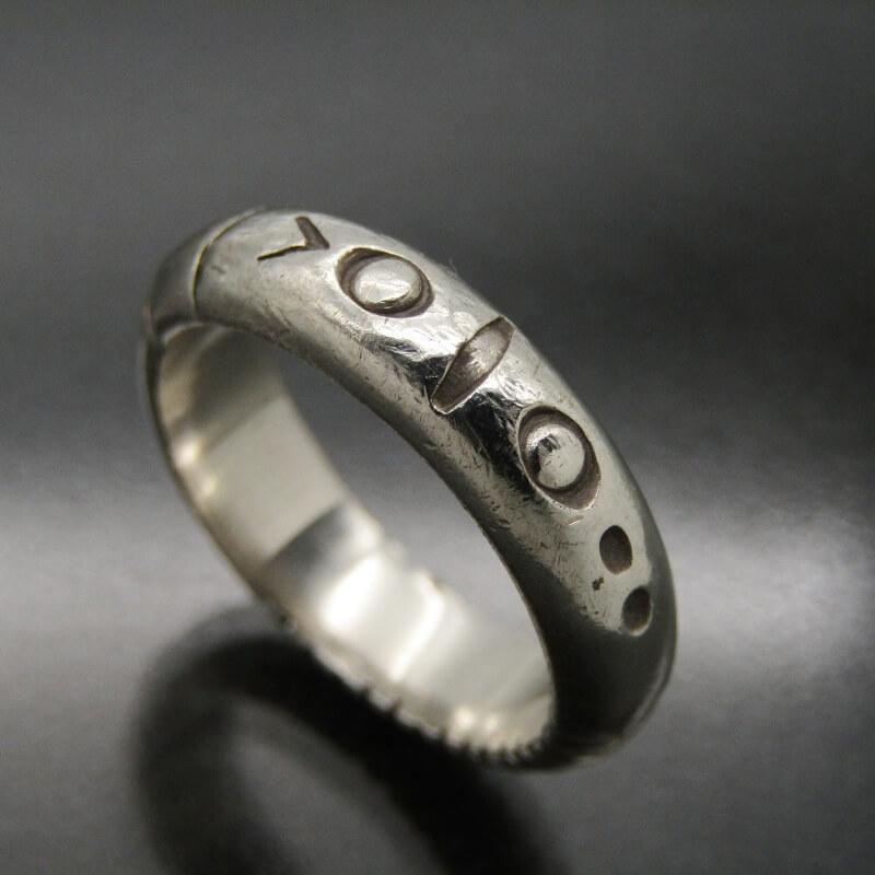 ナバホ族 ナターシャペシュラカイ リング ナバホ族 Natasha Peshlakai バタフライ スタンプワーク リング