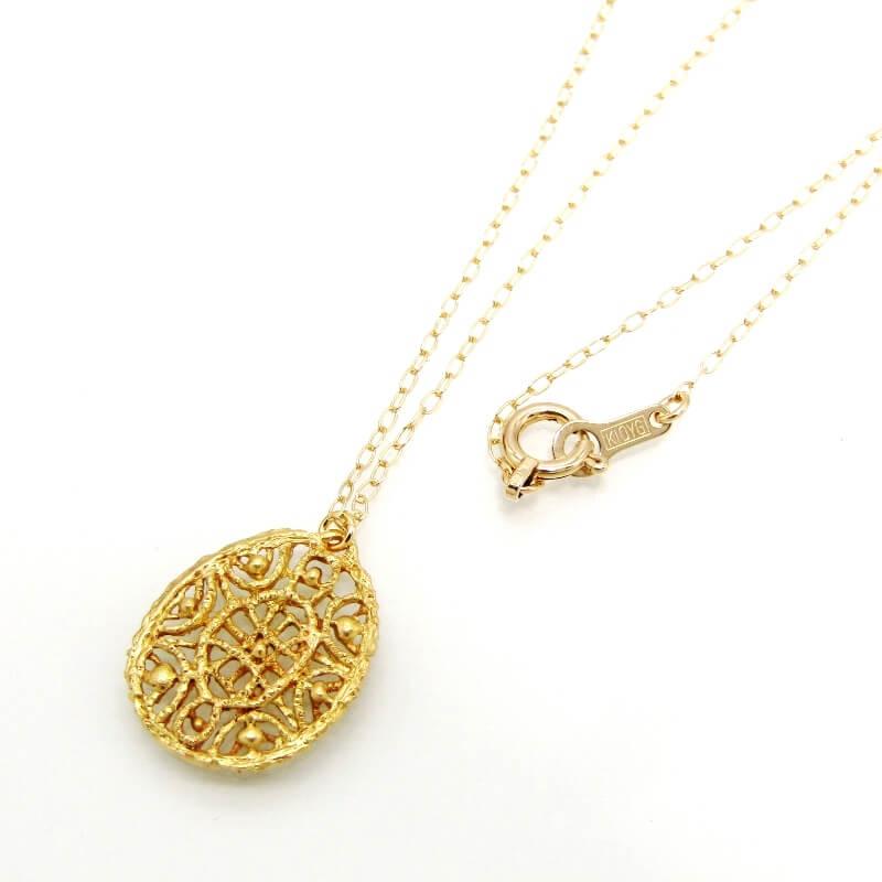 美品 noguchi BIJOUX ノグチビジュー ネックレス NN4051-YG トップ 