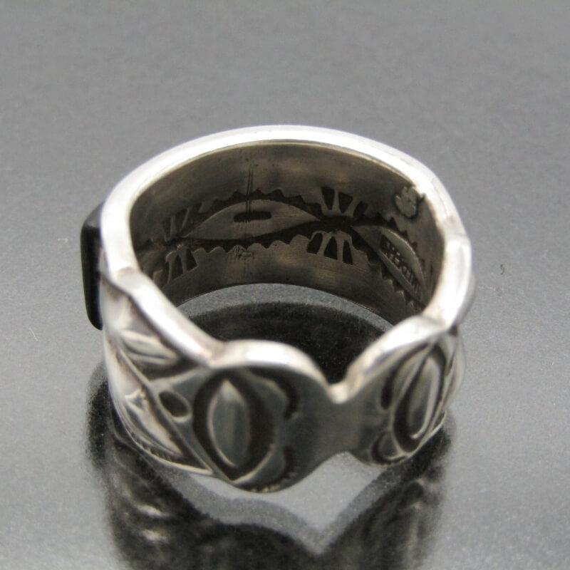 Ray Adakai ナバホ族 リング オニキス インレイ レイアダカイ マルチ