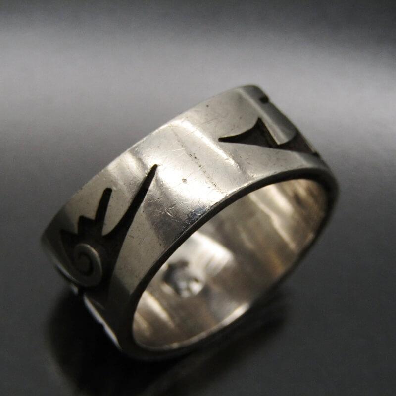 Mitchell Sockyma ホピ族 リング オーバーレイ ミッチェルソックワイマ