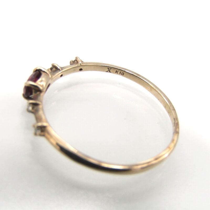 BIZOUX ビズー リング ロードライトガーネット ダイヤモンド K10YG