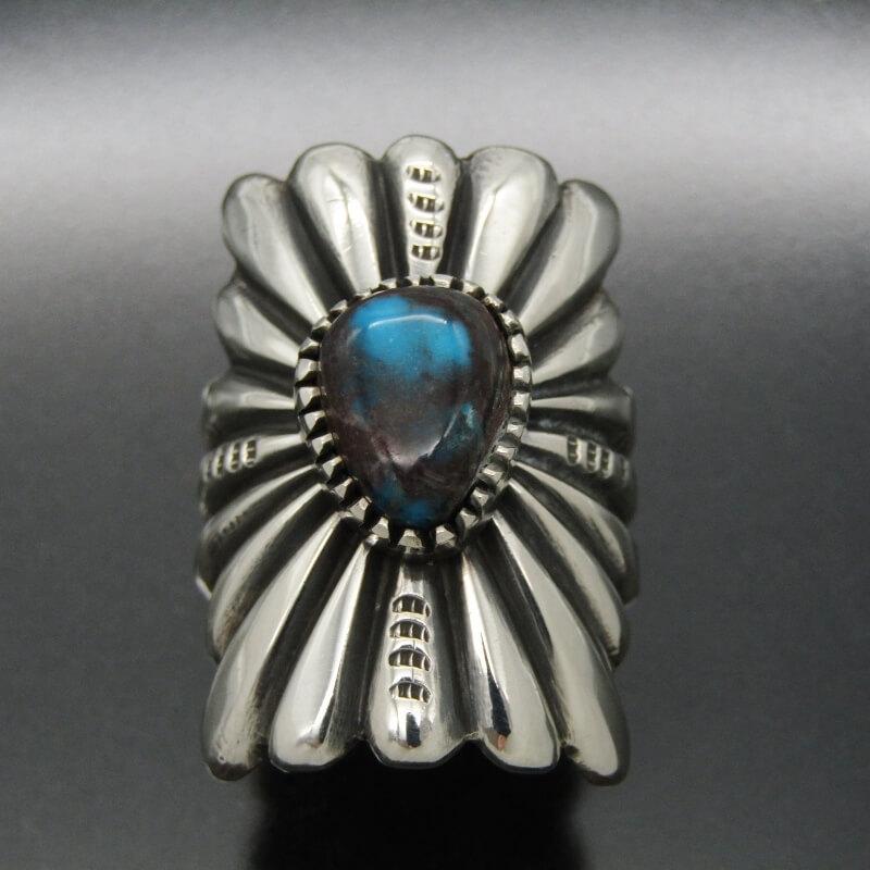 ハリソンジム　リング Harrison Jim ナバホ族 リング ビズビー ターコイズ ハリソン