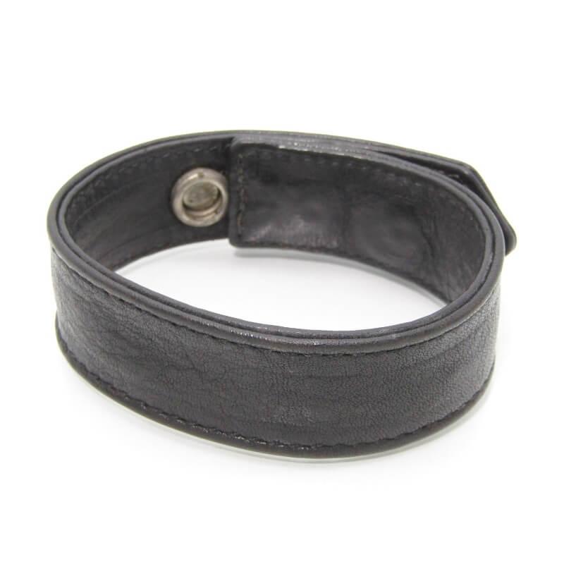 CHROME HEARTS（クロムハーツ） レザーブレスレット 3BTN 2SNP クロス