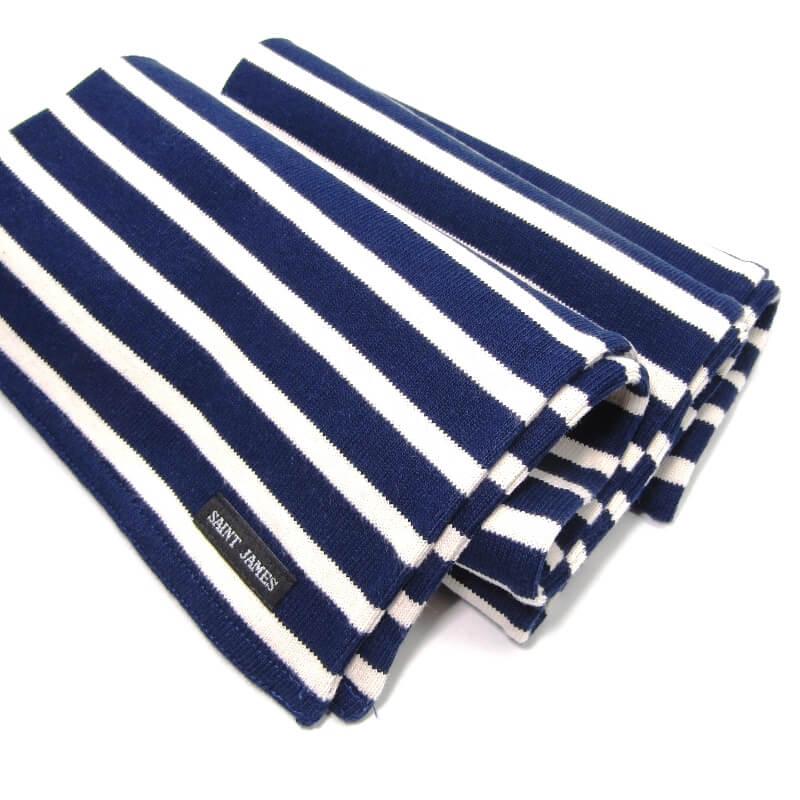 SAINT JAMES（セントジェームス） 美品 マフラー ボーダー ストール