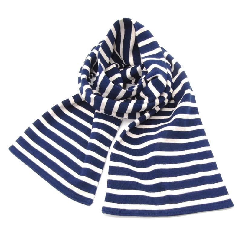 SAINT JAMES（セントジェームス） 美品 マフラー ボーダー ストール