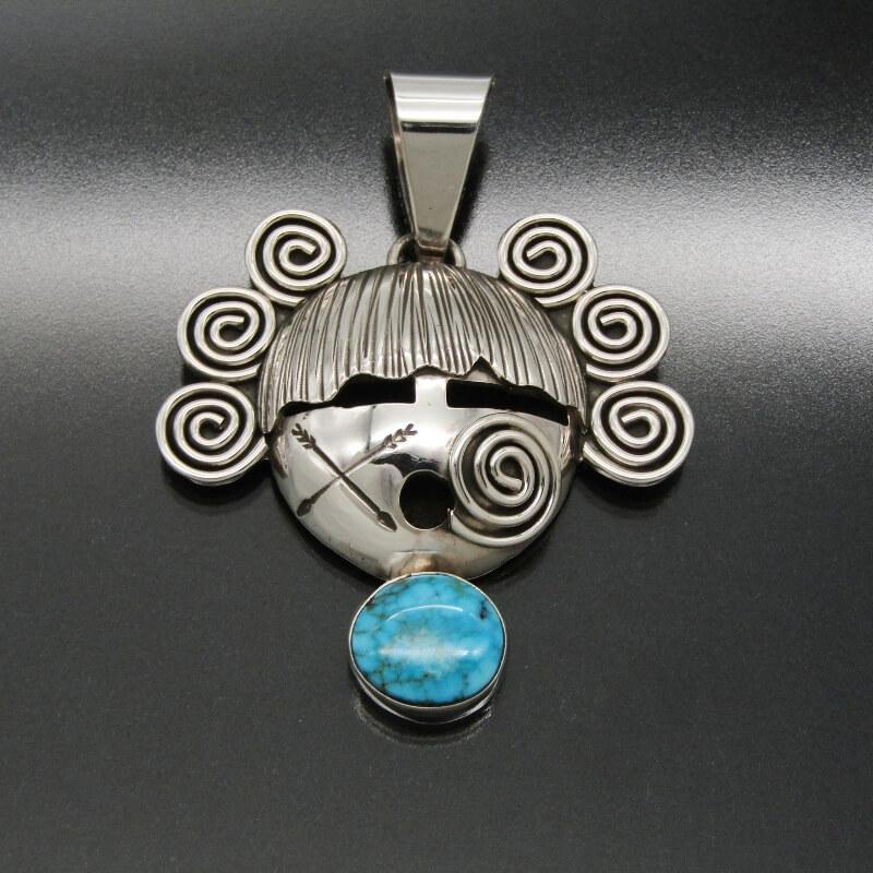美品 Alex Sanchez ナバホ族 ペンダント ターコイズ メイデン