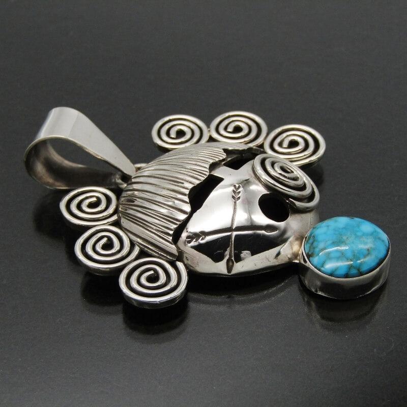 美品 Alex Sanchez ナバホ族 ペンダント ターコイズ メイデン
