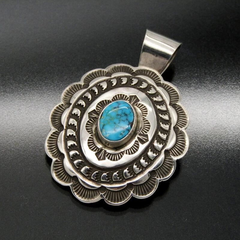 【希少❗️美品】 ANDY CADMAN ターコイズ ナバホ族 ペンダント Andy Cadman ナバホ族 ペンダント ターコイズ アンディキャド