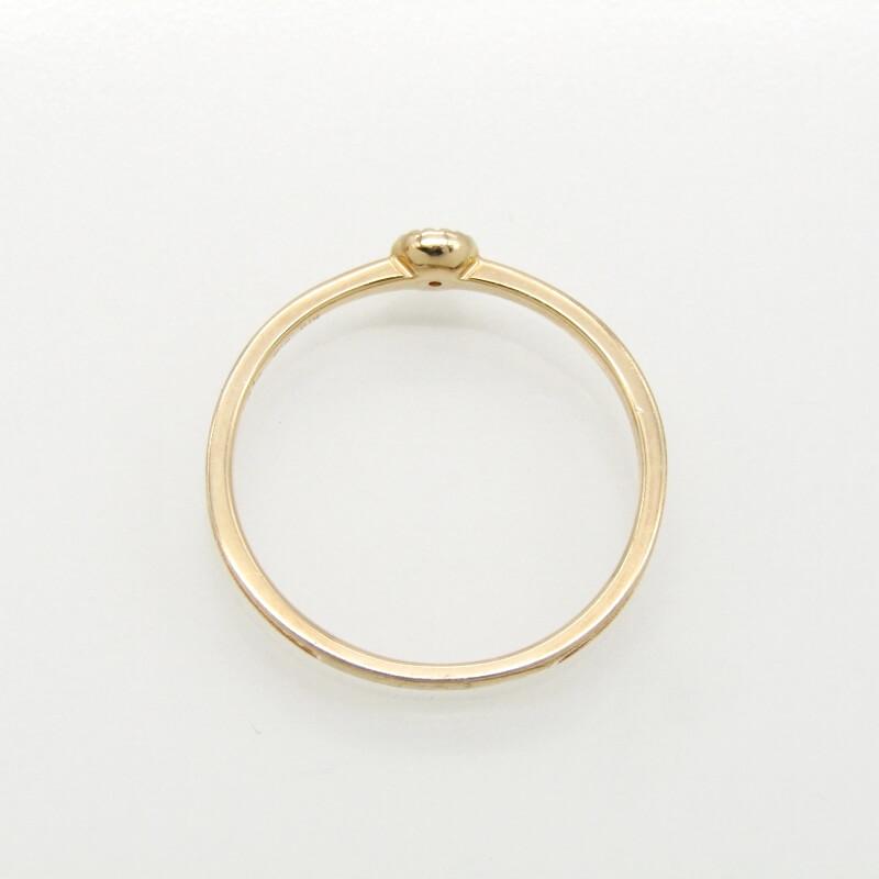 ete エテ リング K10YG ダイヤモンド 1P ダイヤ レイヤード イエロー