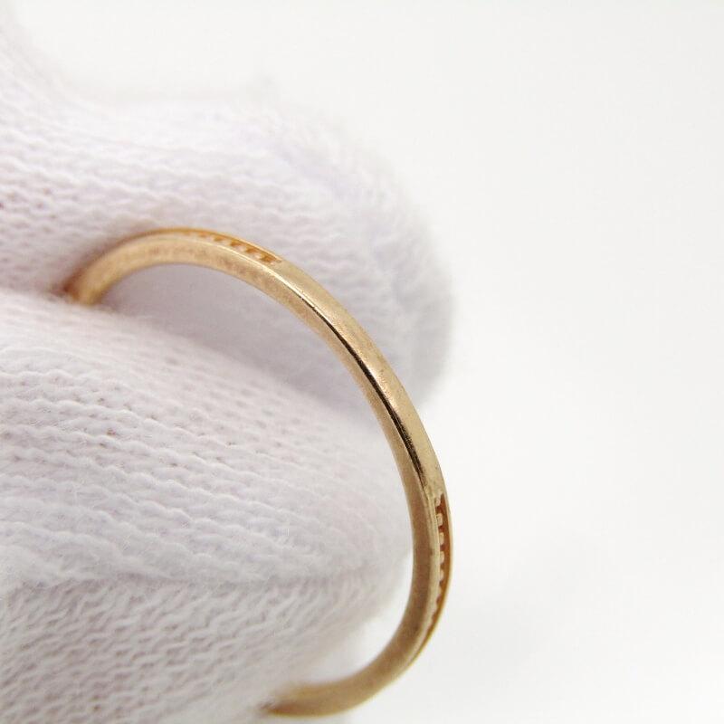 ete エテ リング K10YG ダイヤモンド 1P ダイヤ レイヤード イエロー