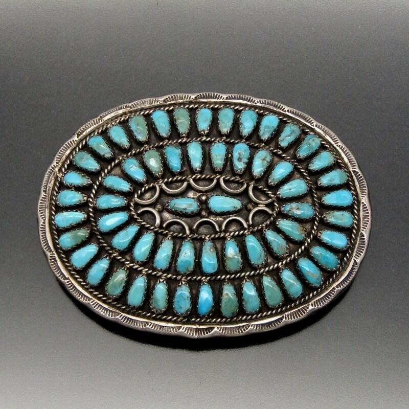 Zeita Begay ナバホ族 バックル クラスター ターコイズ LMB
