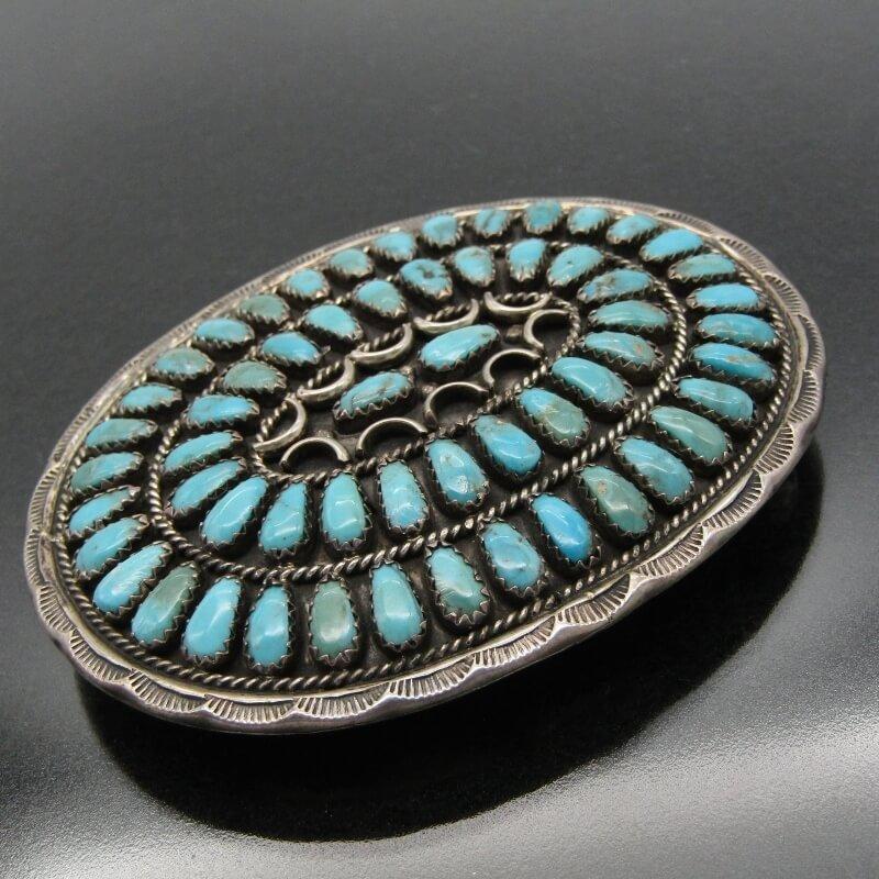 Zeita Begay ナバホ族 バックル クラスター ターコイズ LMB