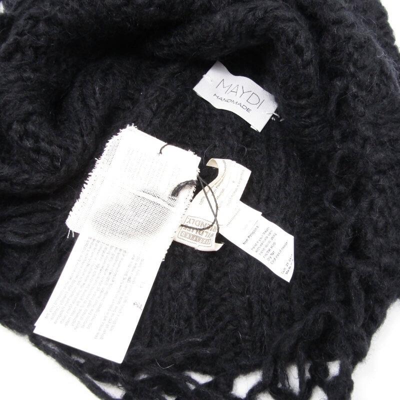 未使用 MAYDI マイディ 手編みケープ モヘア ニット スヌード ハンドメイド レディース ブラック 黒   28011379 未使用 MAYDI マイディ 手編みケープ モヘア ニット スヌード