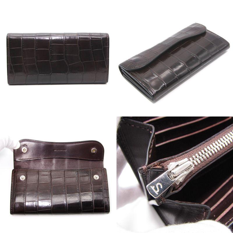 WILDSWANS（ワイルドスワンズ） 長財布 クロコ WAVE 大型 ウェイブ