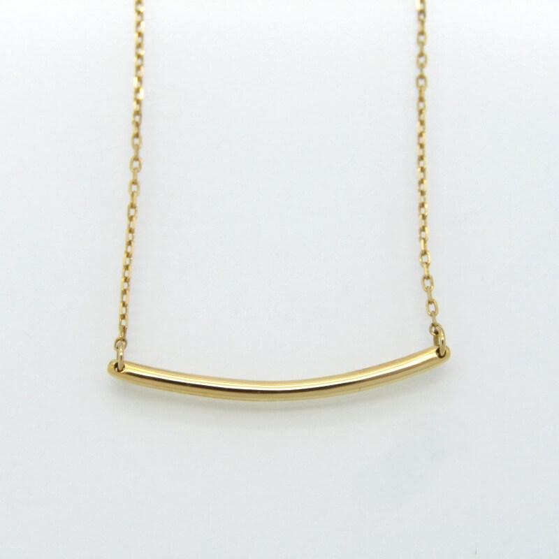 BIZOUX ビズー ネックレス レスポワール カーブ K18YG イエロー 