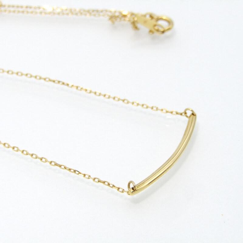BIZOUX ビズー ネックレス レスポワール カーブ K18YG イエロー 