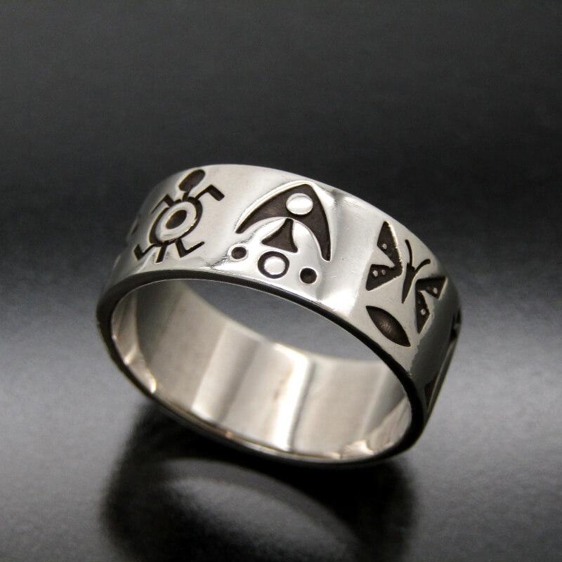 ノーバートペシュラカイ　Norbert Peshlakai リング　ナバホ Norbert Peshlakai ナバホ族 リング スタンプワーク ノーバートペシュ