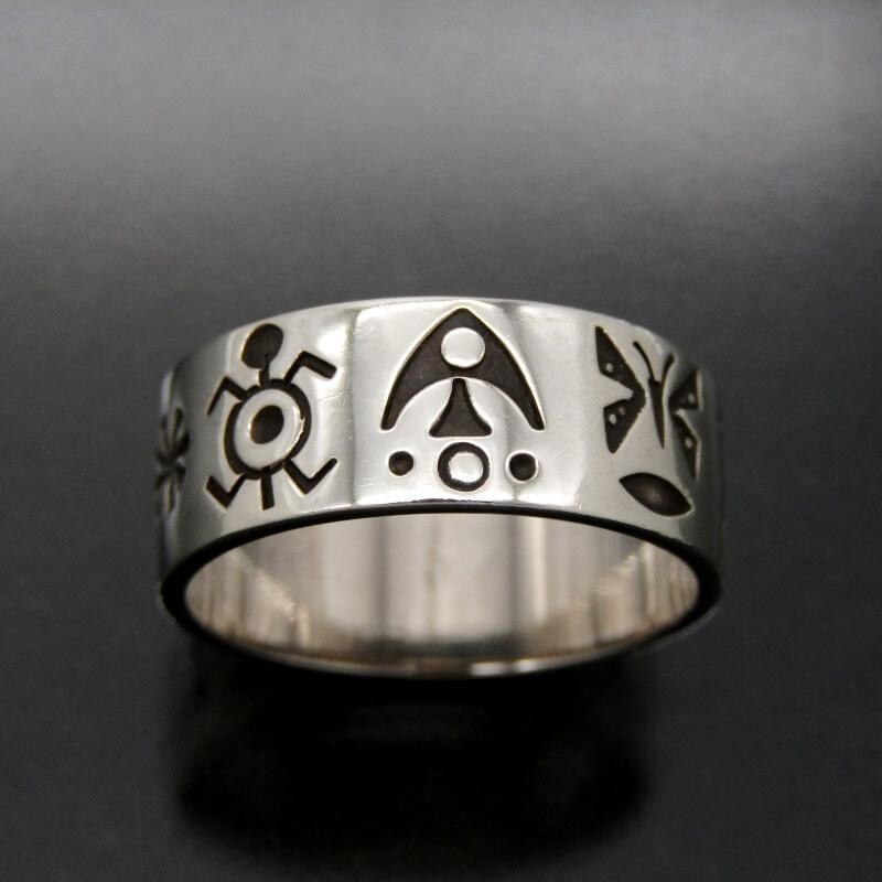 Norbert Peshlakai ナバホ族 リング スタンプワーク ノーバートペシュ