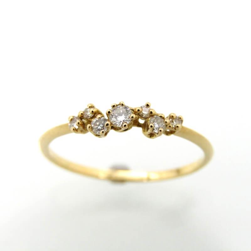 アーカー K18 BBリング ダイヤ AHKAH アーカー BBリング K18YG ダイヤモンド ビービー レディース