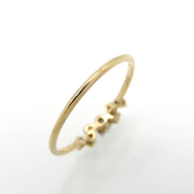 AHKAH アーカー BBリング K18YG ダイヤモンド ビービー レディース