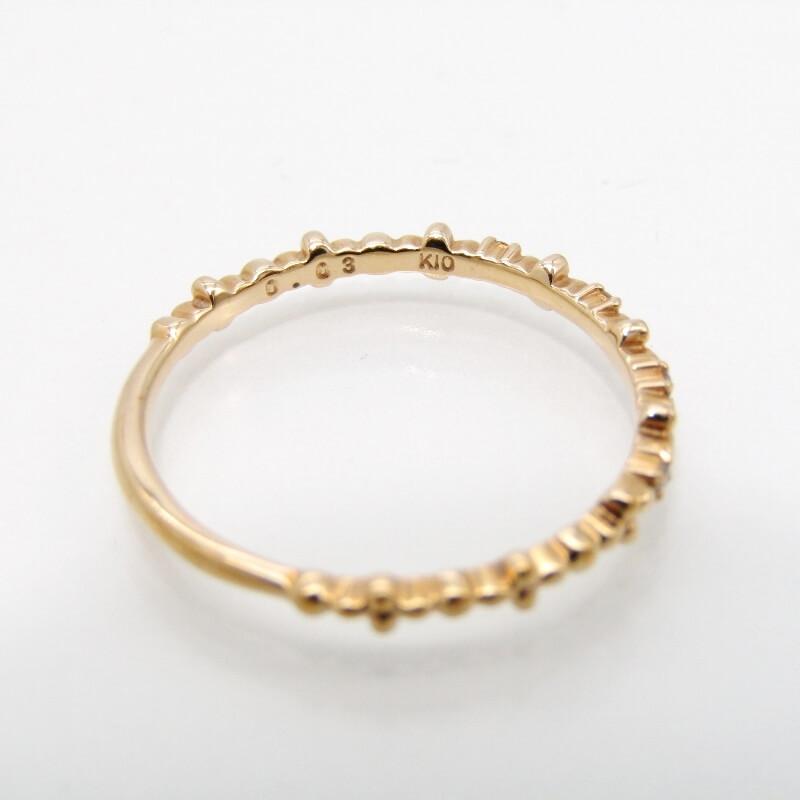 美品 NOJESS ノジェス リング K10YG ダイヤモンド イエローゴールド