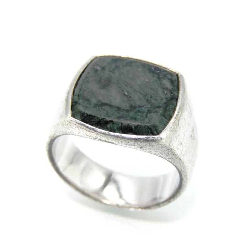 TOM WOOD トムウッド リング Cushion Green Marble #58 クッション