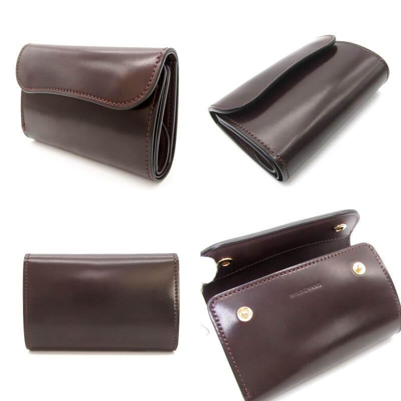WILDSWANS（ワイルドスワンズ） 美品 三つ折り財布 シェルコードバン 