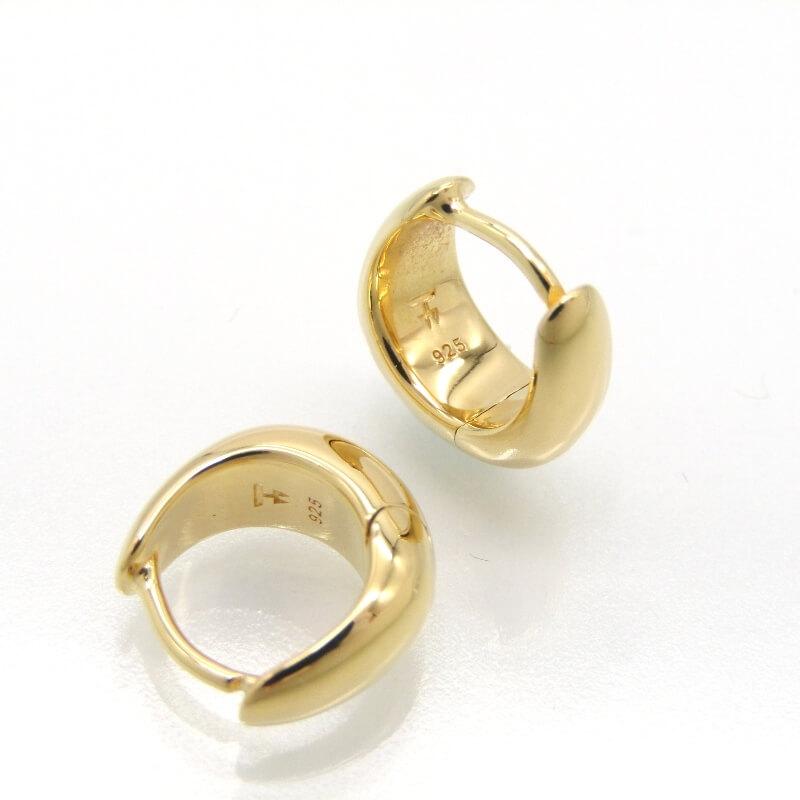 美品 TOM WOOD トムウッド フープピアス Ice Huggies Gold アイスハギーズ 両耳用 SV925/18Kコーティング  28012000 |  | 02