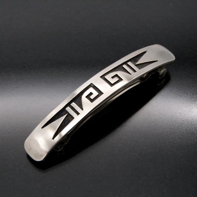 美品 Hopi ホピ族 バレッタ オーバーレイ ヘアクリップ 髪留め レディース  28013232 | 
