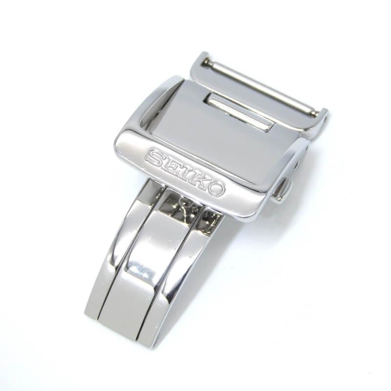 美品 SEIKO セイコー Dバックル 純正 18mm 時計ベルト用 ステンレス シルバー色 SS   28013263 | SEIKO