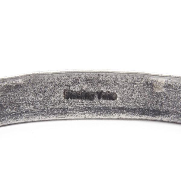 専用　sterling tahe ナバホ族 バングル ブレスレット Tahe ナバホ族 スタンプ トライアングル バングル シルバー