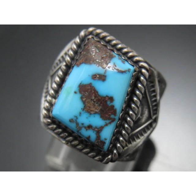 Thomas Carusetta ナバホ ターコイズ リング 10号 トーマス