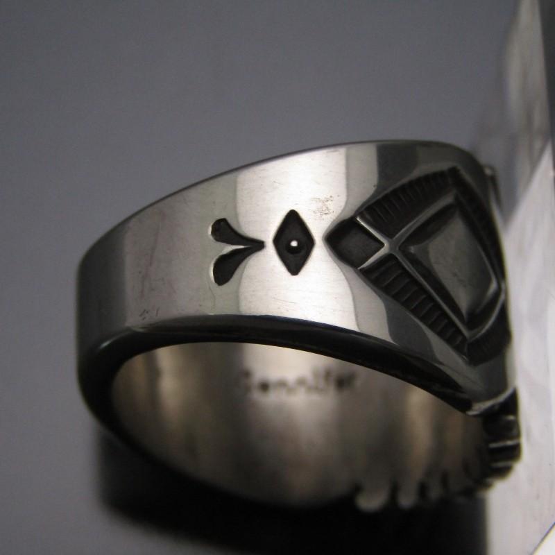 Jennifer curtis ジェニファー・カーティス　スタンプリング　23号 良品 Jennifer Curtis ナバホ族 リング スタンプ ジェニファー