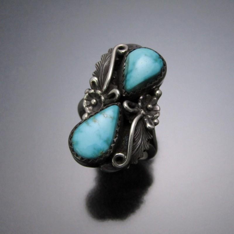 Peterson Johnson ナバホ族 リング 2ターコイズ ピーターソン