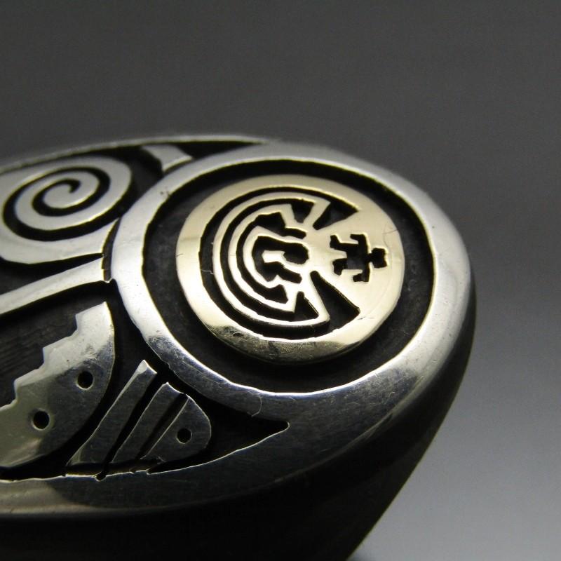 良品 Jason Takala ホピ族 リング オーバーレイ メイズ 14K 良品 Jason Takala ホピ族 リング オーバーレイ メイズ 14K