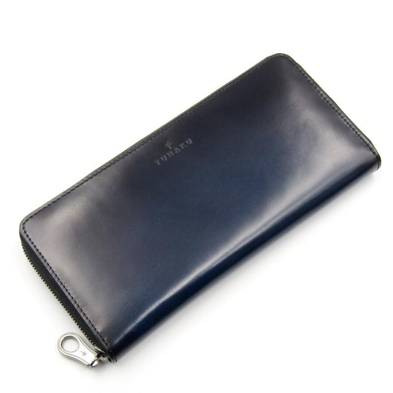 ◎ユハク yuhaku コードバン 長財布 ブルー◎ YUHAKU - ユハク 束入れ