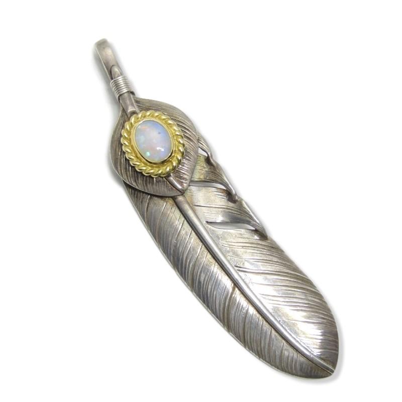 鷲見太郎 L フライト ハート フェザー ペンダント 01 シルバー 上銀 鷲見太郎 Taro Washimi ペンダント Lフライトハートフェザー01