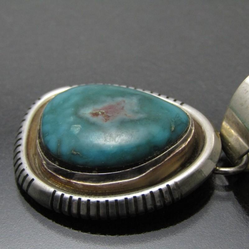 Navajo ナバホ族 ペンダント ターコイズ D作 インディアン