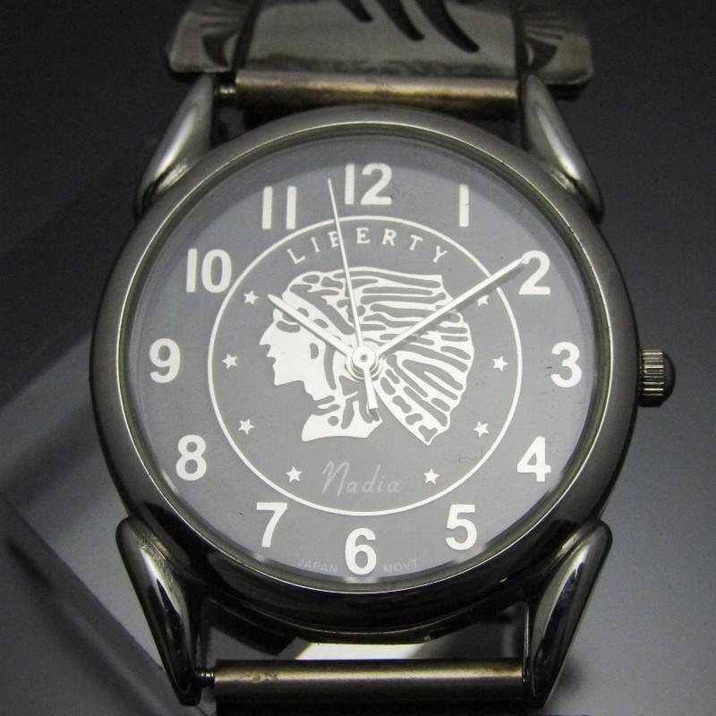 Charlie Bowie ナバホ族 ウォッチブレス オーバーレイ スタンプ