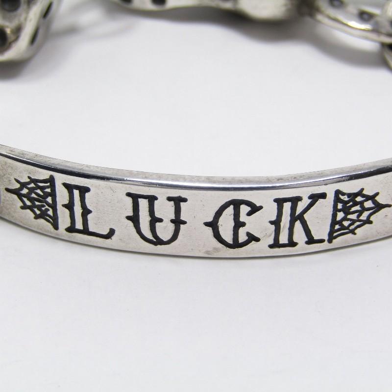 galcia ガルシア IDブレスレット LUCK スカル ダイス シルバー galcia ガルシア IDブレスレット LUCK スカル ダイス シルバー